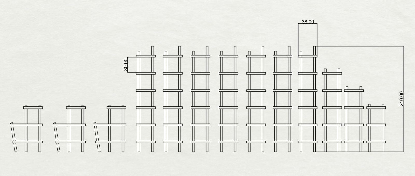 Elevación de la estructura