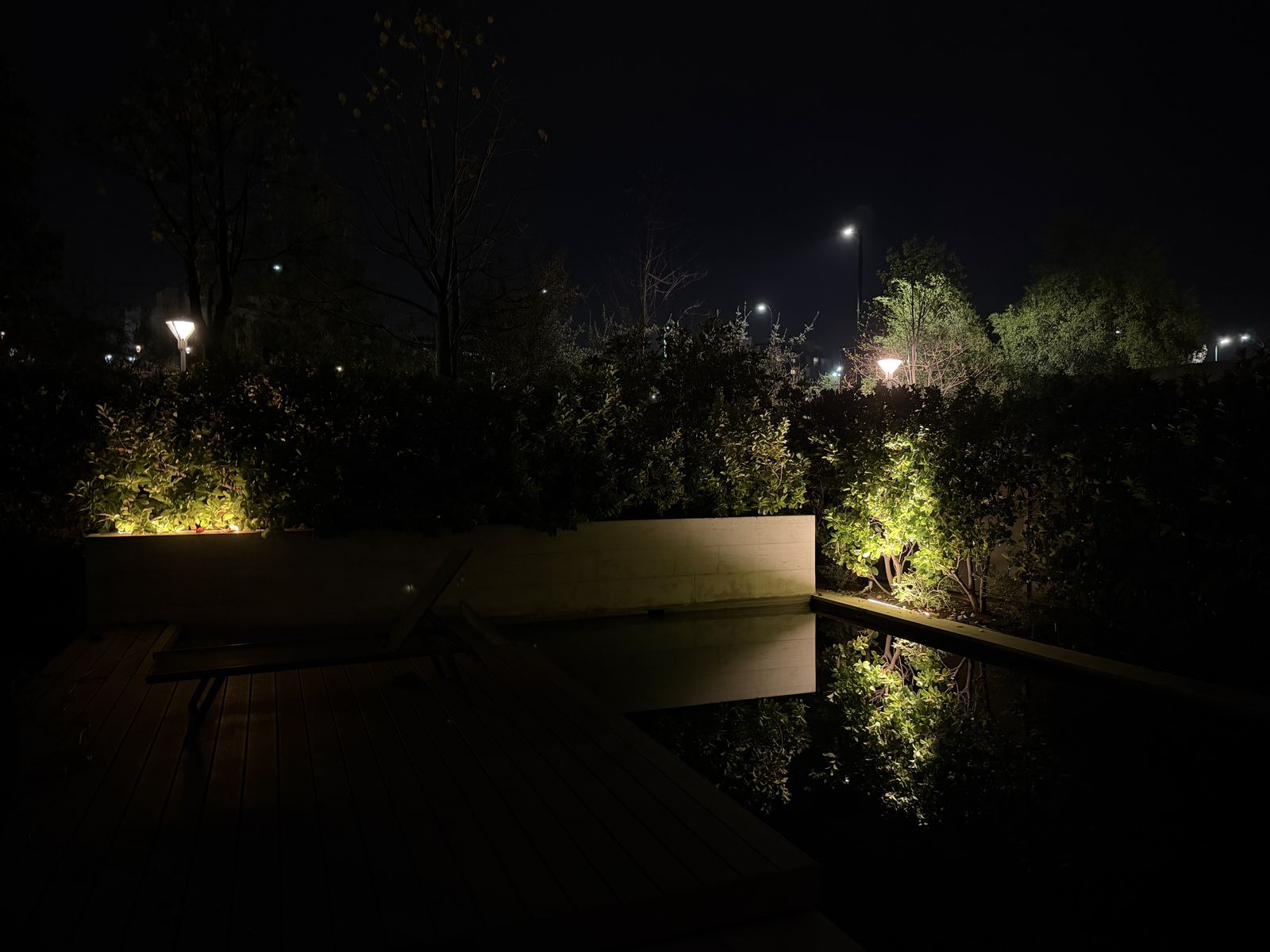 Piscina de noche